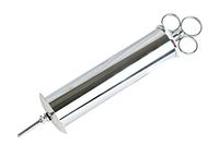 Tufail Ear Wax Removal Syringe 4 OZ - Brass with Chrome Finish Ideal for Household, EMT, Firefighter, Police, Medical Student, School and Hobby