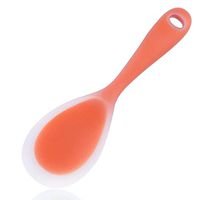 Fiesta WOWCC 1pc Non Stick Rice Spoon Creative Silicone Spoon Sushi Scoop Household Kitchen Accessories Cooking Tools: Orange