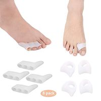 Toe Separators and Pinky Toe Straightener for Overlapping Toe and Bunion Relief (8 Pack)