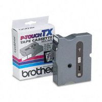 Genuine Brother 1" (24mm) Black on Clear TX P-touch Tape for Brother PT-8000, PT8000 Label Maker