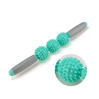 Lana Massage Stick, Stress Reflexology, Deep Tissue Foot, Back, Shoulder, Legs, Muscle Therapy, Myofascial Release (Color : Green, Size : Three)