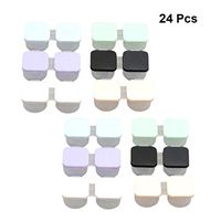 Milisten Contact Lens Cases 24 Pack Contact Lens Storage Box for Left/Right Eyes, Durable, Compact, Portable, Contact Lens Case Box Holder Container Storage Kit