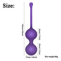 Kegel Dumbbell Ball Exercise Tighten Vagina Pelvic Set of 3 Weights Smart Kit Bladder Control for Women Made with High-Quality Waterproof Silicone Doctor Recommended (Purple-Large)