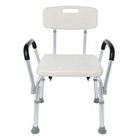 Wotryit FDA Heavy Duty Shower Chair with Back - Bathtub Chair with Arms for Handicap, Disabled, Seniors & Elderly - Adjustable Medical Bath Seat Handles - Non Slip Tub Safety