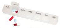Duro-Med 7 Day Pill Holder, Clear (Pack of 3)