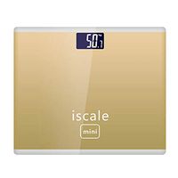 Shentesel Mini Electronic Digital Weight Scale Tempered Glass LED Display Body Fat Scale - Golden