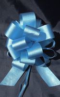 IGC 50 Pull String Bows - Gift Wrap Packaging - 5" 20 Loops - 1 1/4" - Periwinkle Blue - Wholesale Lot - Holiday Present Packaging