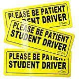 CARBATO Student Driver Magnet Safety Sign Vehicle Bumper Magnet - Car Vehicle Reflective Sign Sticker Bumper for New Drivers - Set of 3