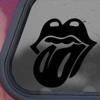 SoCool - Rolling Stone Rock Band - Vinyl 4" (Color: BLACK) decal laptop tablet skateboard car windows stickers