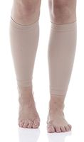 Absolute Support Unisex Calf Compression Sleeves, 20-30mmHg (Large, Beige)