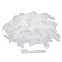 Honbay 100PCS Disposable Makeup Frosted Tip Spatula Cosmetic Mask Spatula for Mixing and Sampling