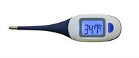 ObboMed® MM-3250 Extra-Large LCD Digital Fever Alarm Basal Thermometer for Oral, Underarm & Rectal, 10 sec Reading & 10 Memory Storage, Flexible Waterproofed Tip, White & Navy, 1pc