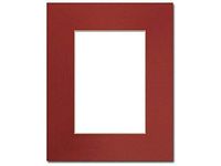 PA Framing, Single Mat, 8 x 10 inches Frame for 5 x 7 inches Photo Art Size - Cream Core/Deep Red