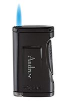 Personalized Xikar Xidris Black Single Jet Lighter with Free Laser Engraving