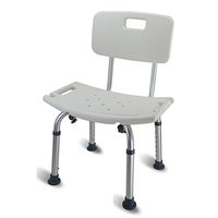 Shower Stool Height Adjustable Non-slip Aluminium Bath / Shower Chair With Back Bath Stool , A