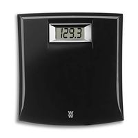 WW Scales by Conair Digital Precision Bathroom Scale, 330 lb. capacity, Black