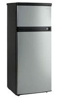 Avanti RA7316PST 2-Door Apartment Size Refrigerator, Black with Platinum Finish