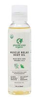 Greenerways Organic Muscle Relax Body Oil - Natural Therapeutic Massaging Oil - Certified by USDA - Cruelty-Free & Paraben Free - No Kidding - Muscle Relief Blend Oil - 4 oz / 120 ml