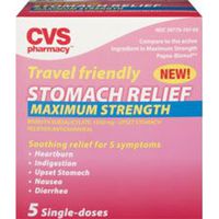 CVS Pharmacy Travel Friendly Stomach Relief Maximum Strength 5 Single Doses (3 Pack) 15 Total