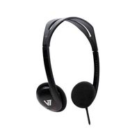V7 HA300-2NP Stereo Headphone - Over-head design; ergonomic and adjustable headband - Compatible with all computers, iPads, iPod, CD and MP3 players