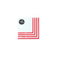Sophistiplate 10Jh3 Classic Disposable 3-Ply Paper Dinner Napkins, Red Stripe (Pack of 60)