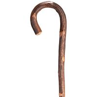 Men Crook Cane Scorched Genuine Rustic Natural Oak -Affordable Gift! Item #DHAR-9760200