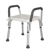 Bathroom Bath Chair Non-Slip Multi-Function Shower Chair Height Adjustable (Color : White)