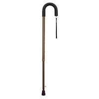 Duro-Med DMI Aluminum Retractable Ice Tip Walking Cane with Foam Grip Handle for Men and Women, Adjustable Height, Bronze