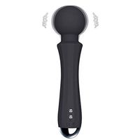 Wand Massager Handheld Powerful Quiet with 20 Multi Vibration Frequencies 8 Power Modes Back Massager Cordless Neck Massager Foot Massager (Black)