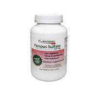PlusPharma Ferrous Sulfate 325 mg Tablets, 1000 Count