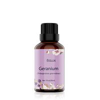 Geranium Essential Oil, ESSLUX Aromatherapy Essential Oils for Diffuser, Massage, Soap, Candle Making, Perfume - 30ML