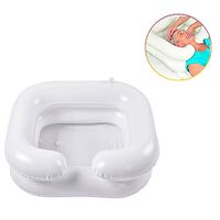 Eilane Portable Sink for Washing Hair Inflatable PVC Wash Basin Foldable Safe Health Shampoo Bowl for Disabled Elder People Pregnancy Post-Surgical Patient