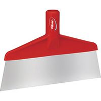 Vikan 29104 Red Stainless Steel Blade Stiff Floor Scraper, 7" L x 10.25" W