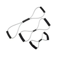 CanDo Bowtie Tubing Exerciser Full Body Set, Silver, 14/22/30 Inch