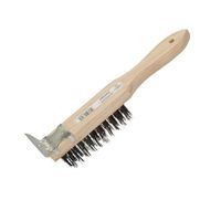 Hyde Mfg 46846 4 x 11 in. Wood Wire Brush With Scraper