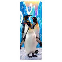 Snow Flakes and Penguins, 3-D Bookmark with Tassel