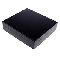 Cigar Humidor Desktop Cigar Humidor Cigar Humidor Hygrometer Travel Portable 20 Cigars Case Box Cedar Wood Lined with Cuban Solid Wood Box Men's Gift Box Black Wood Lined