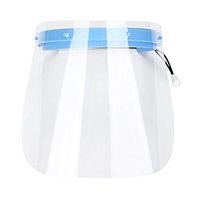 Reusable Safety Face Shield, Clear Elastic Transparent Full Face Protective Visor with Eye & Head Protection, Anti-Spitting Splash Facial Cover for Women Men & Kids Clear 10 Lenses