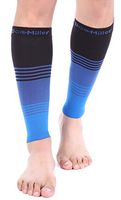 Doc Miller Premium Calf Compression Sleeve Dress Series 1 Pair 20-30mmHg Strong Calf Support Graduated Pressure Sports Running Recovery Shin Splints Varicose Veins (BlackBlueBlue, Medium)