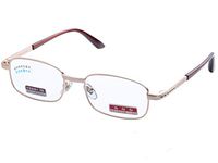 De Ding Men Women Metal Frame High Clear Crystal Lens Reading Glasses DD1383 (Gold, 2.5)