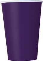 Unique Industries, Disposable Paper Cups, Party Supplies - Purple, 12oz, Pack of 10