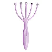 Lindo Mini Prong Head Massager - Handheld Head Scalp Massager for Destressing and Relaxation (Gray)