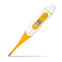 Digital Body Thermometer for Baby Child Adult, Waterproof LCD Electronic Soft Head Oral Rectal Thermometer, Precision Thermometer for Fever