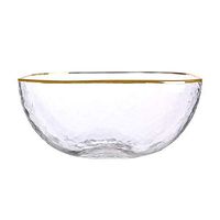 Bowl Japanese-Style Phnom Penh Hammer Pattern ice Glass Bowl Large Salad Bowl Home Fruit Bowl Soup Bowl - 2 Styles, 3 Sizes Hotel tableware home noodles boiled fish soup bowl ( Color : 17.95.8cm )