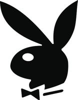 Playboy Bunny Logo - Vinyl 8" tall (Color: BLACK) decal laptop tablet skateboard car windows stickers - by So Cool Stuff
