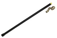 Snake Eye Tactical Pewter Design Handle Walking Cane w/Small Handle Storage, No Blade, 34.5" Overall (Skull)