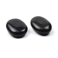 Windfulogo 2Pcs Hot Massage Stones Set Natural Basalt Heated Warmer Stone for Spa Massage 2.76 x 3.54in (7x9cm)