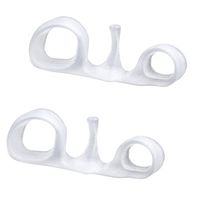 2Pcs Toe Straightener Soft Gel Separator Stretcher Hammer Bunion