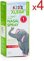 XLEAR Kid's Natural Saline Nasal Spray with Xylitol.75 fl oz (4 Pack)