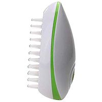 HAJZF Head Massager, Electric Scalp Silicone Massage Comb to Promote Blood Circulation in The Head Cortex, Relieve Stress Headache,Green